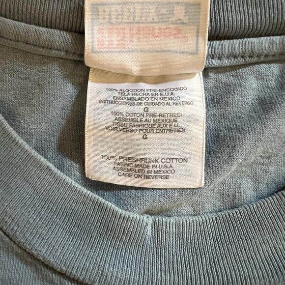 Vintage 90s Filling Station Tavern T-Shirt L 1998 Poker Run Blue Biker Beefy Tee - Picture 6 of 6